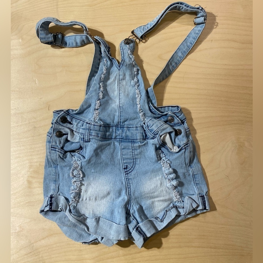 Bamboo Jean Overalls Shorts Large (JL)